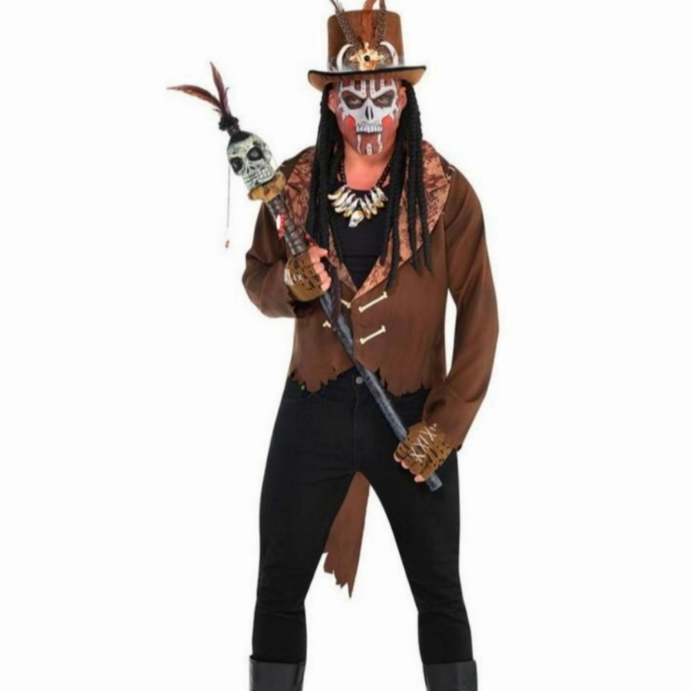 Halloween 🎃 Costume Witch Doctor Jacket L/XL - Picture 3 of 7